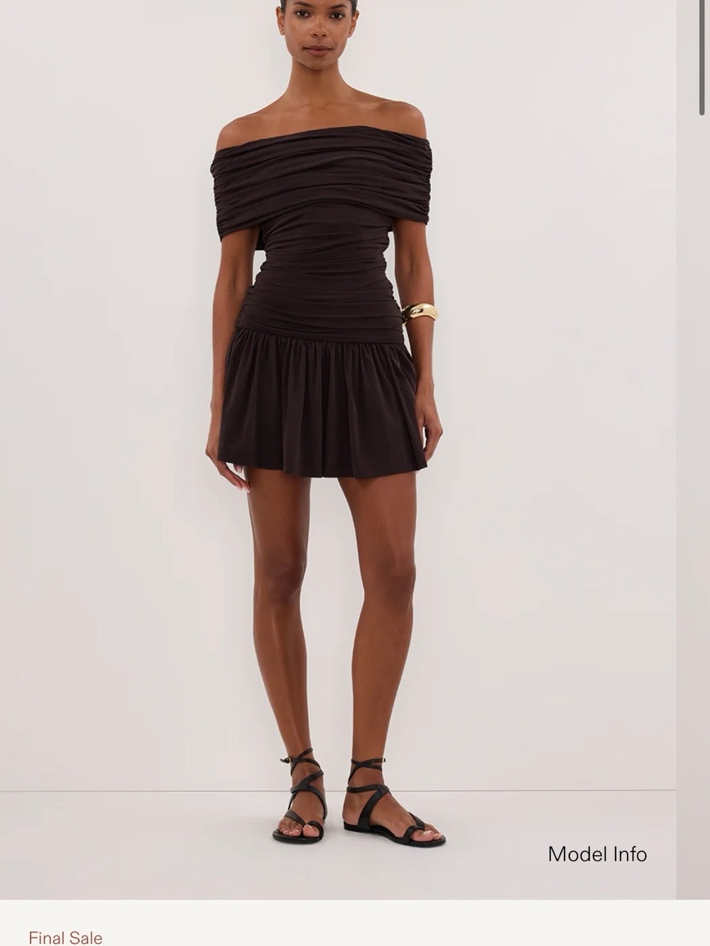 DISSH Fez Off-Shoulder Ruched Mini Dress M NWT